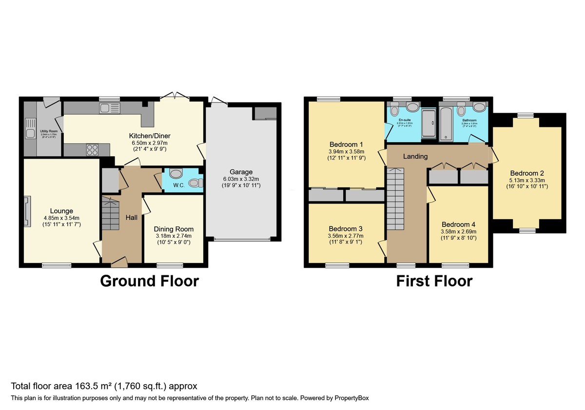 4 bed detached house for sale in Brookfield Close, Horsham - Property Floorplan