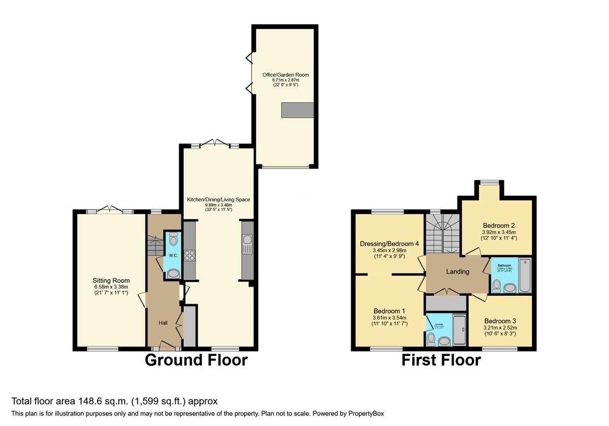 4 bed detached house for sale in Timms Close, Horsham - Property Floorplan