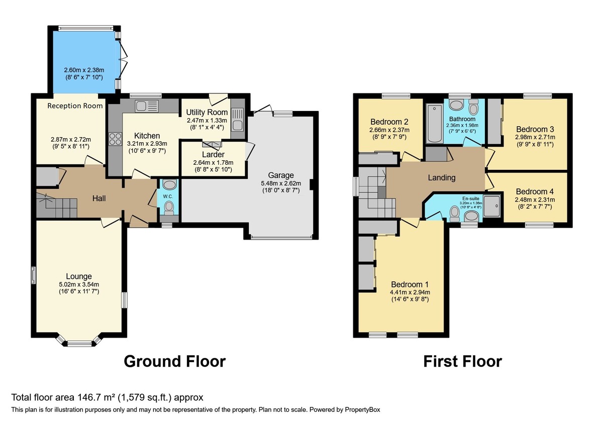 4 bed detached house for sale in Britten Close, Horsham - Property Floorplan