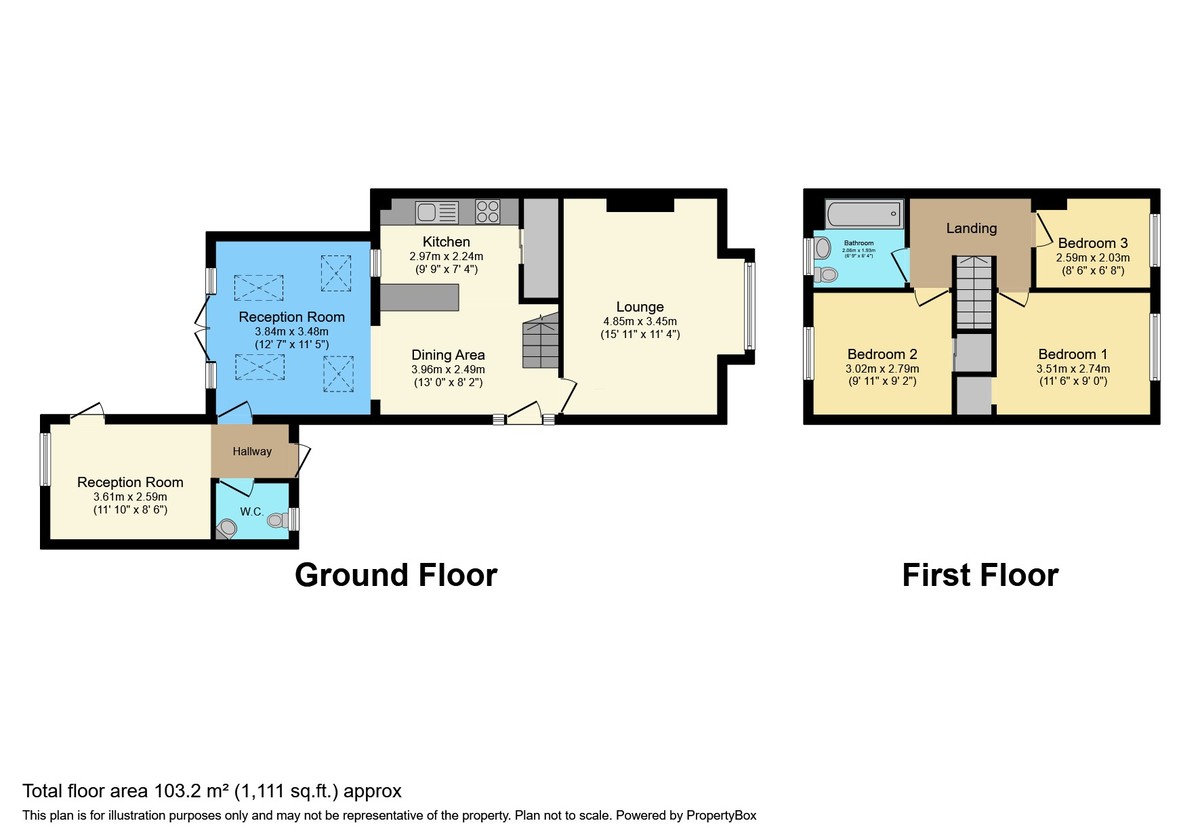 3 bed semi-detached house for sale in School Close, West Sussex - Property Floorplan