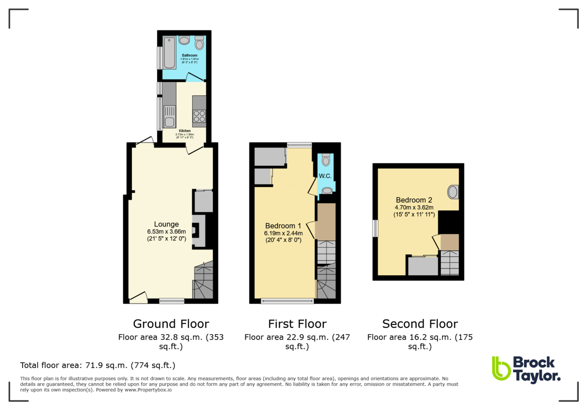 2 bed terraced house for sale in South Street, Cuckfield - Property floorplan