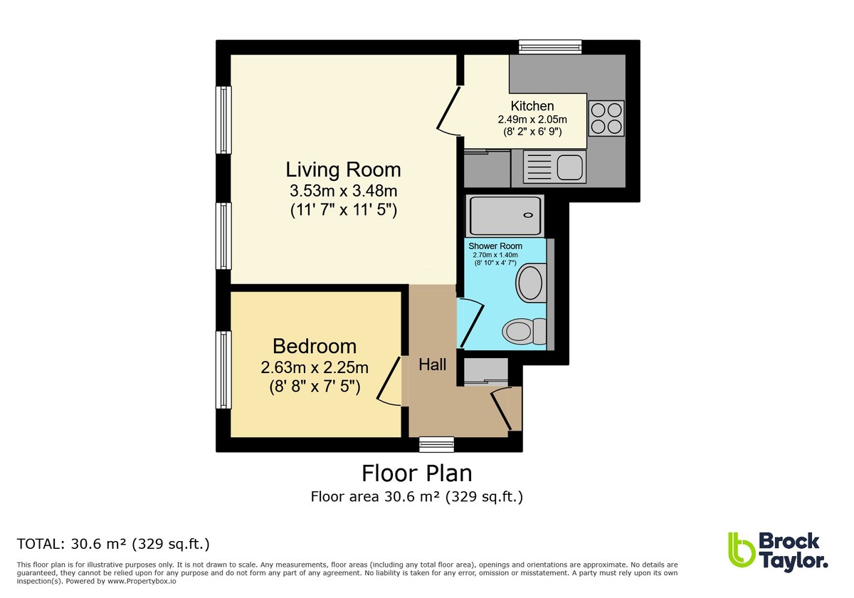 1 bed apartment for sale in Station Road, Horsham - Property Floorplan