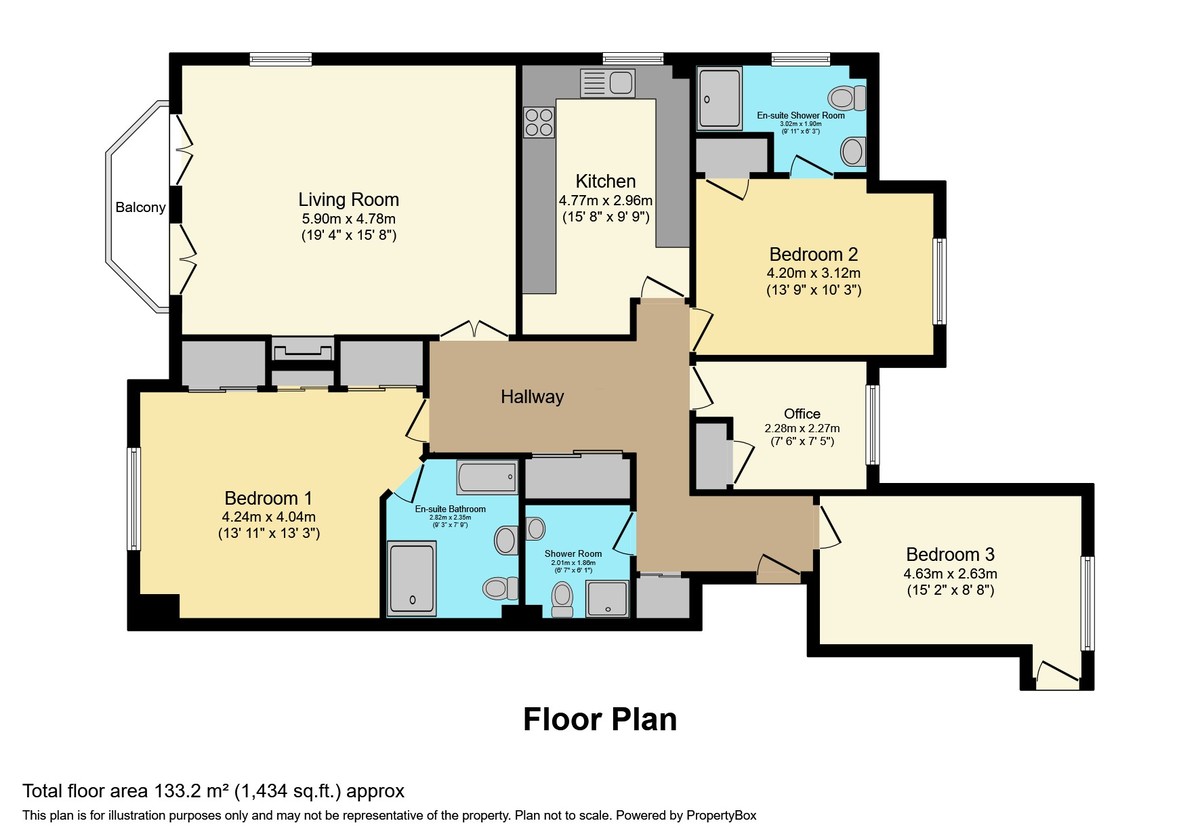 3 bed apartment for sale in Shermanbury Grange, Shermanbury - Property Floorplan