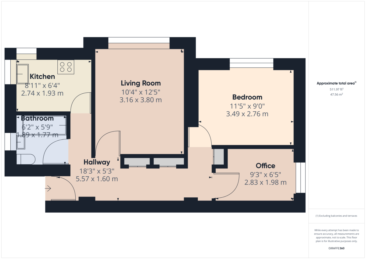 2 bed apartment to rent in Bishopric Court, Horsham - Property Floorplan