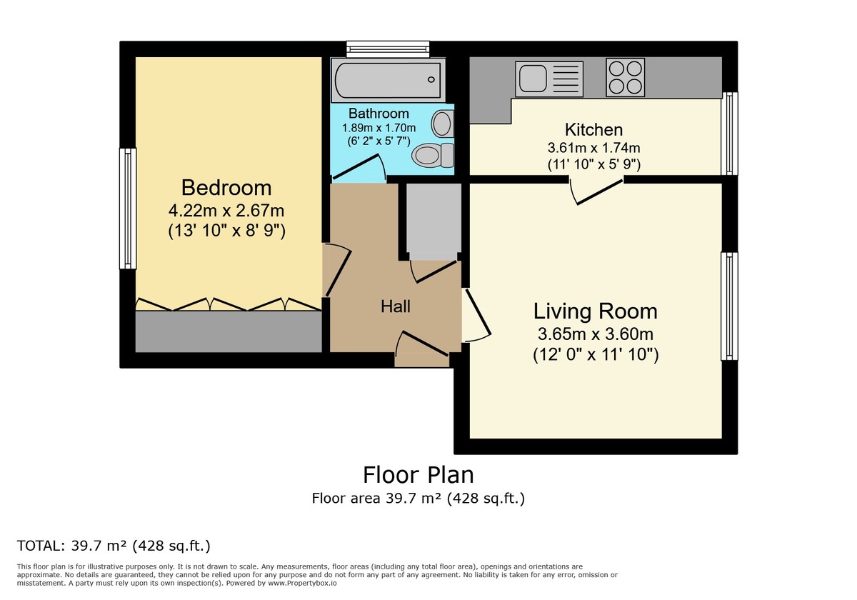1 bed apartment for sale in Greenacres, Horsham - Property Floorplan