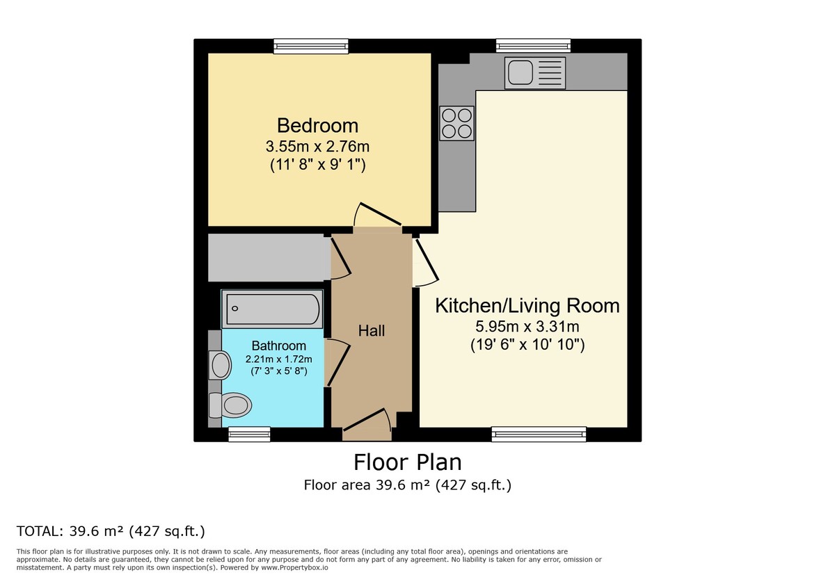 1 bed ground floor flat for sale in Highwood House, Horsham - Property Floorplan