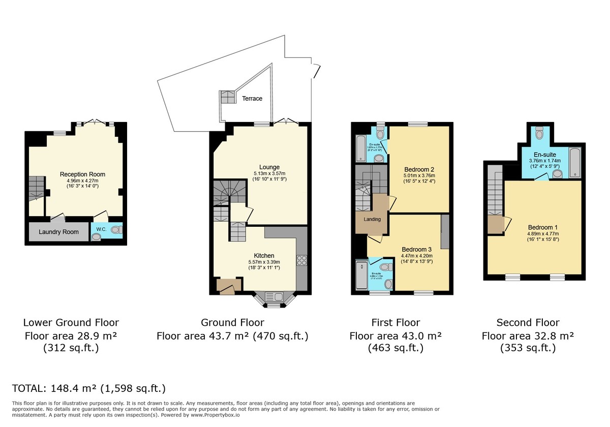 3 bed semi-detached house for sale in Church Street, Horsham - Property Floorplan