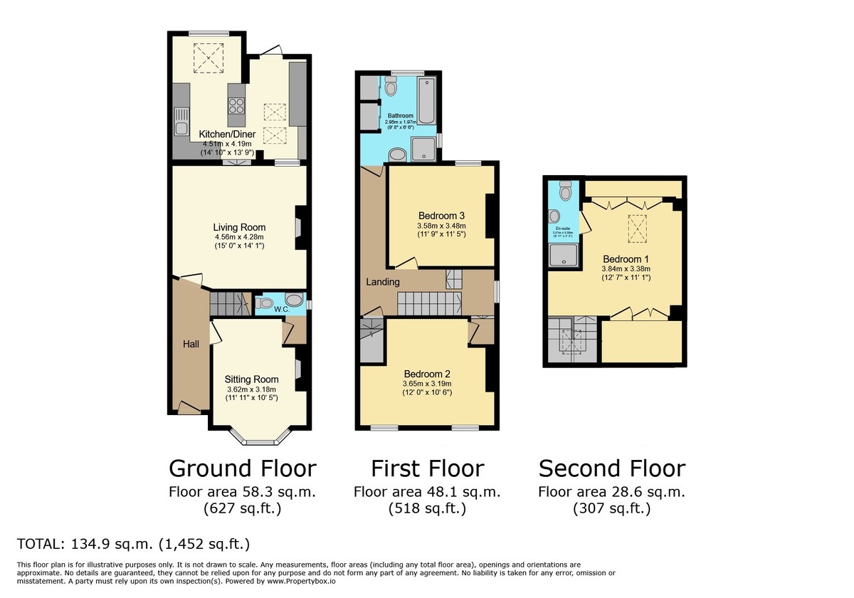 3 bed end of terrace house for sale in High Street, Haywards Heath - Property Floorplan
