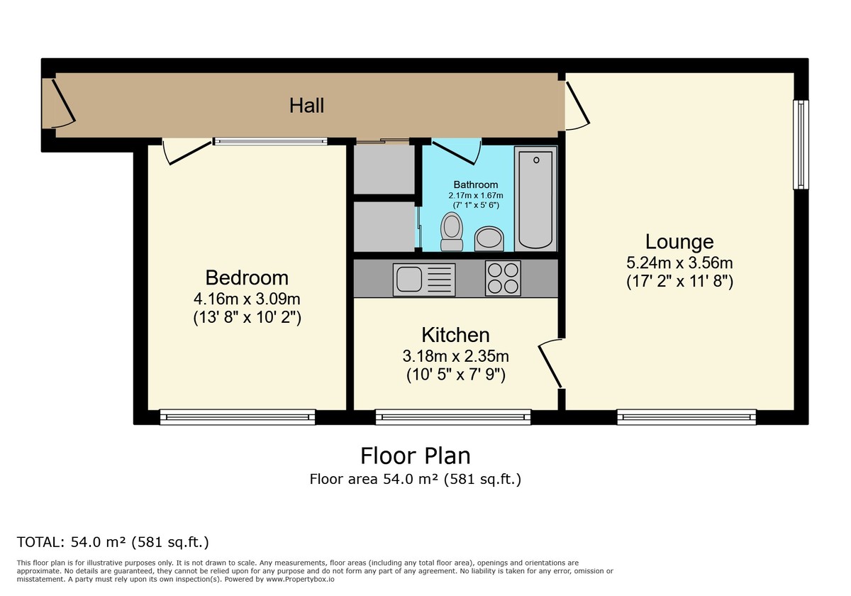 1 bed flat for sale in Gower Road, Haywards Heath - Property Floorplan