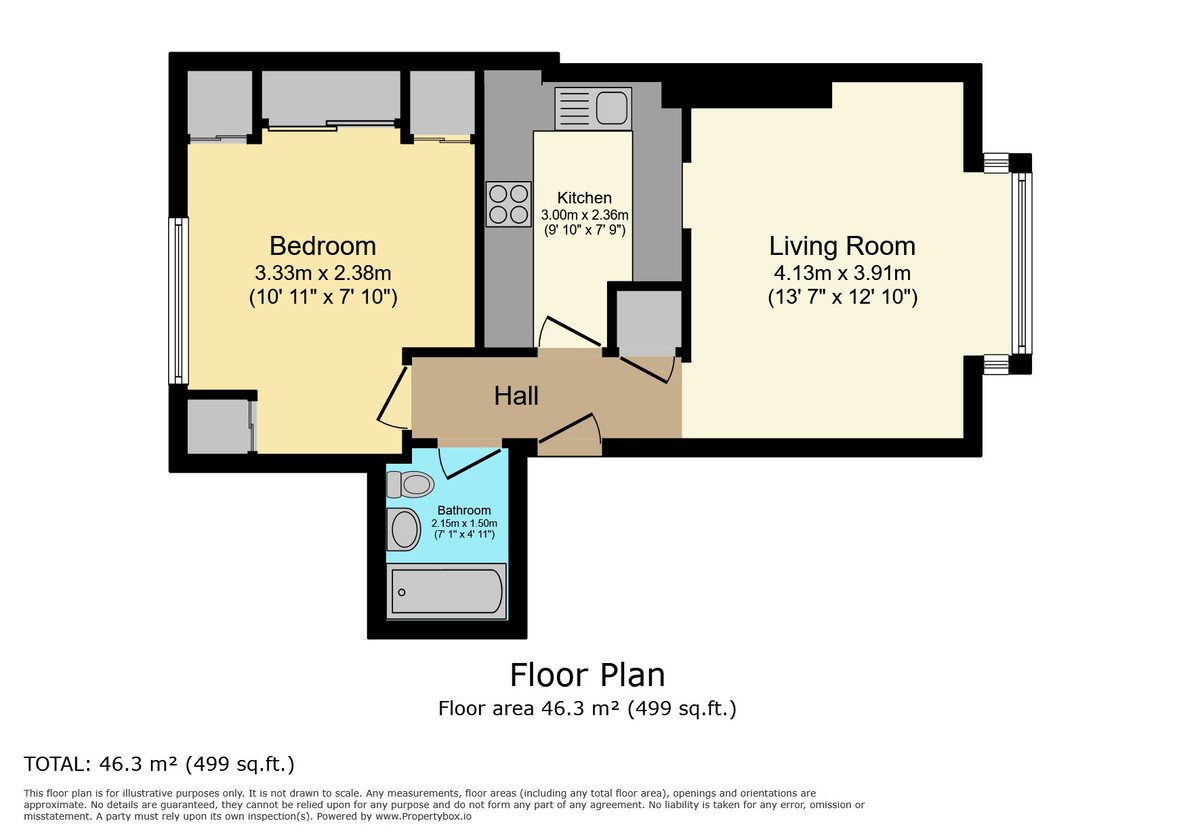 1 bed apartment for sale in High Street, Horsham - Property Floorplan