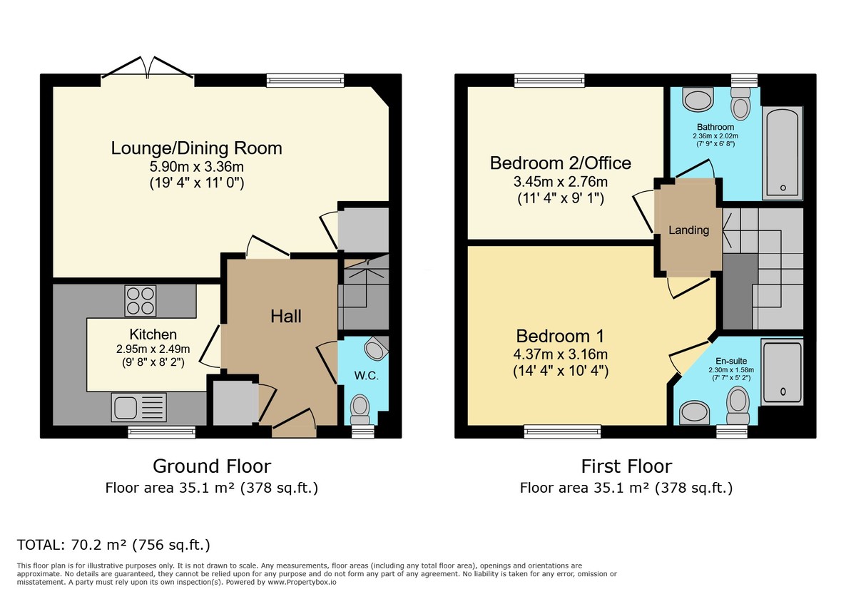 2 bed semi-detached house for sale in Chapman Way, Haywards Heath - Property Floorplan