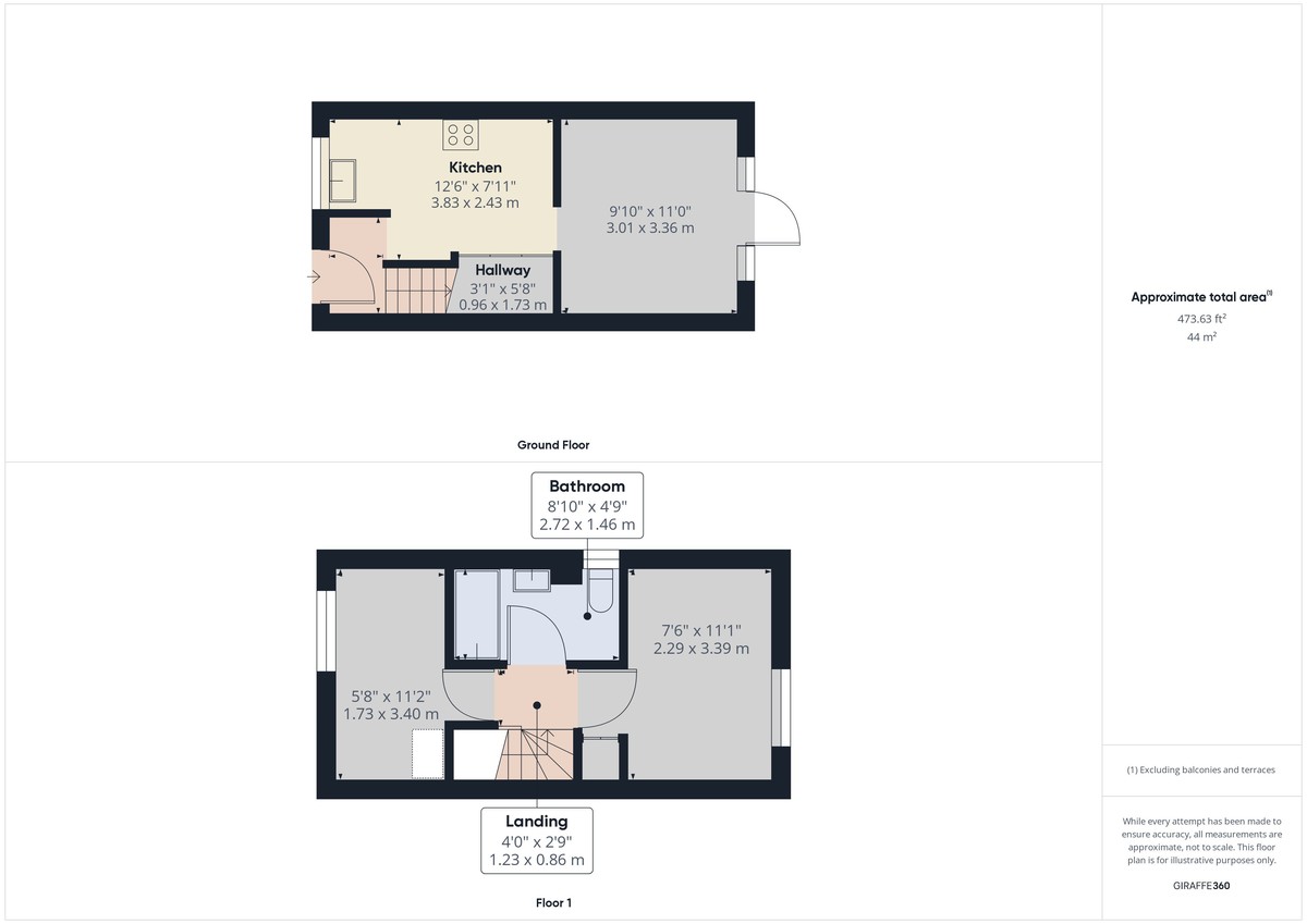 2 bed end of terrace house to rent in Wakehurst Mews - Property floorplan
