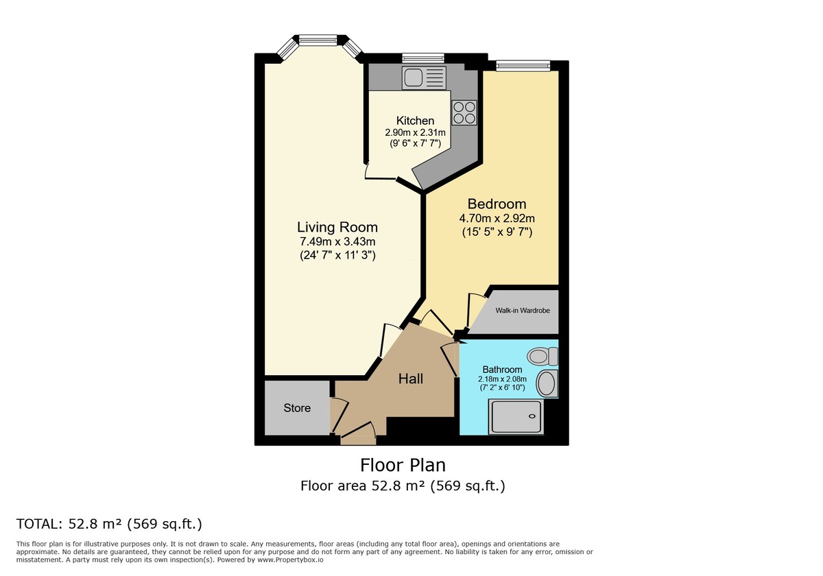 1 bed for sale in Clarence Court, Horsham - Property Floorplan