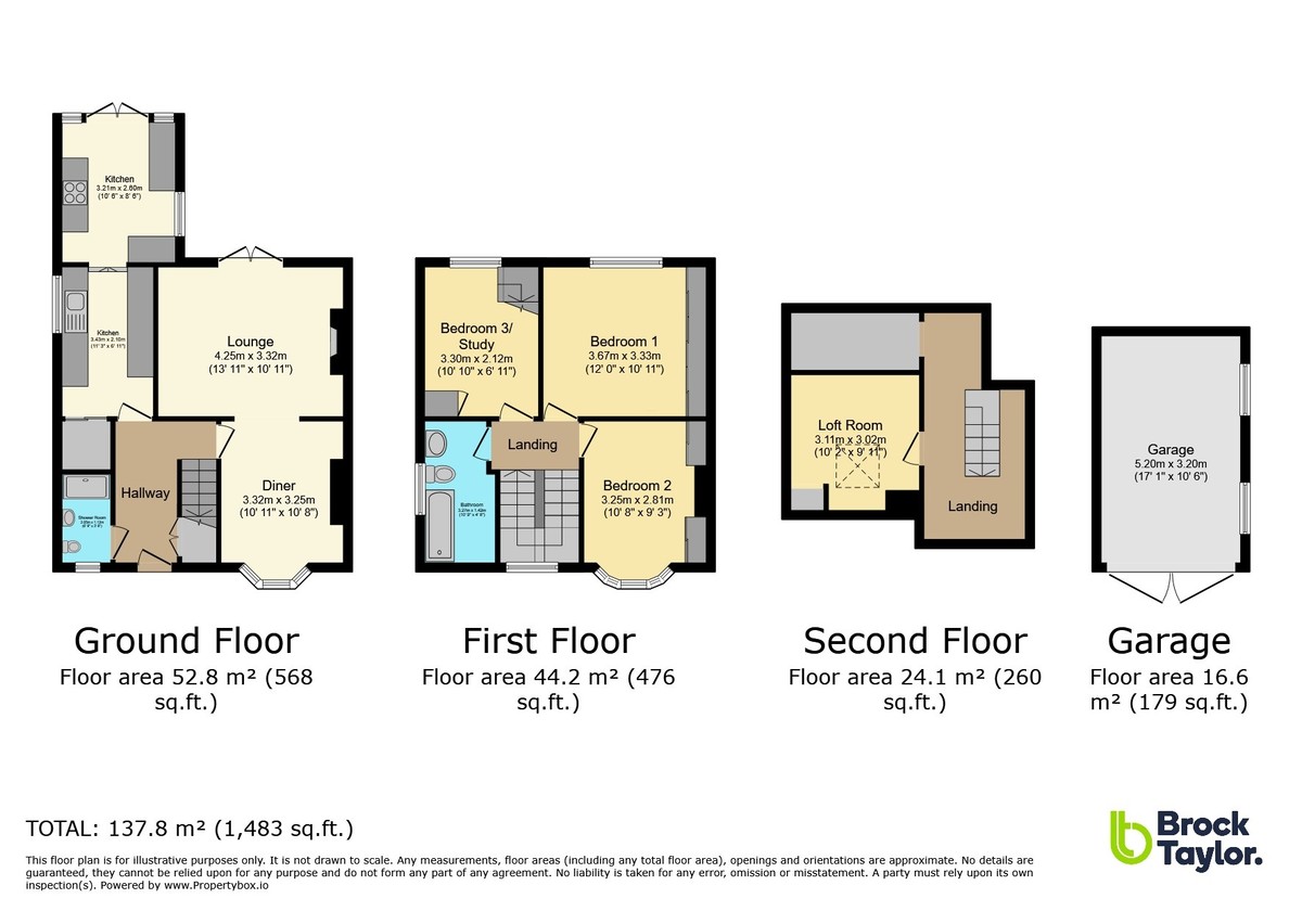 3 bed semi-detached house for sale in Hillside, Horsham - Property Floorplan