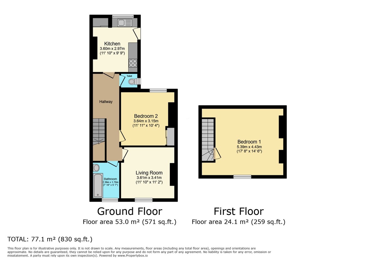 2 bed maisonette for sale in Barttelot Road, Horsham - Property Floorplan