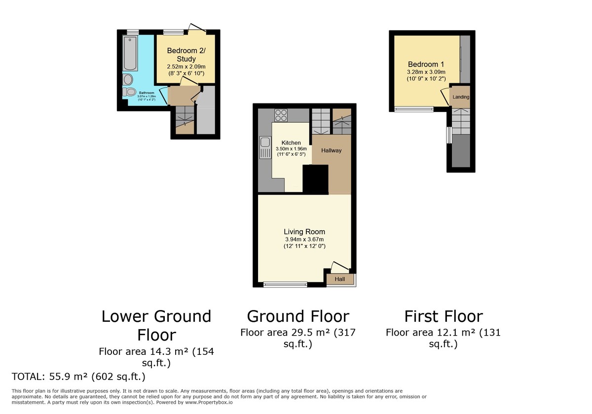 2 bed terraced house for sale in The Timbers, Horsham - Property Floorplan
