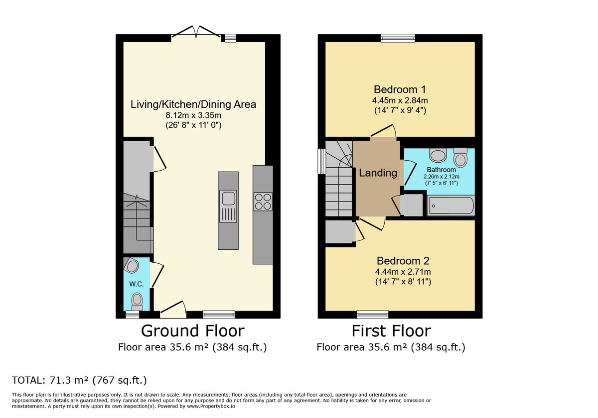 2 bed end of terrace house for sale in Stanford Brook Way, Crawley - Property Floorplan