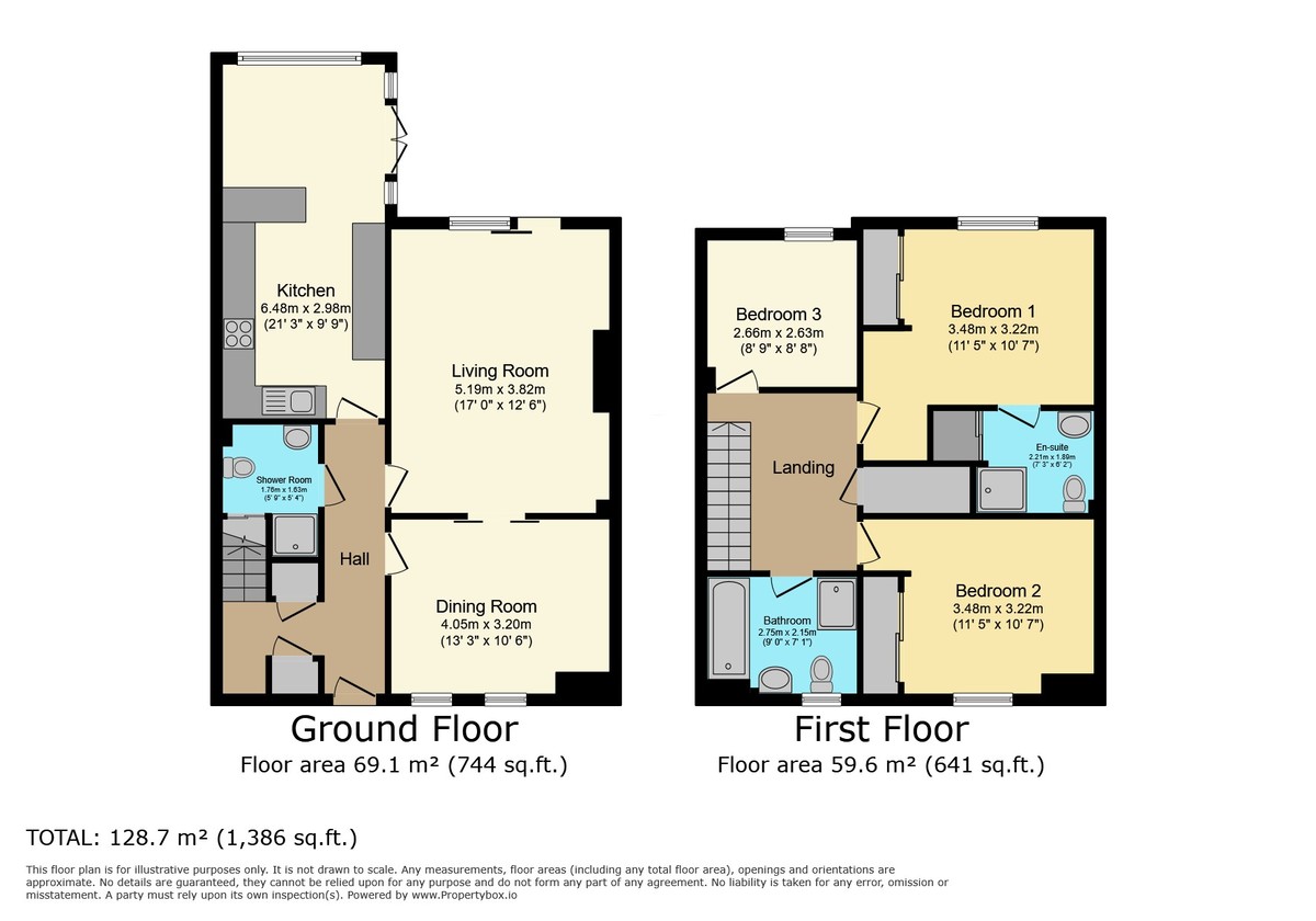 3 bed terraced house for sale in Potters Place, Horsham - Property Floorplan