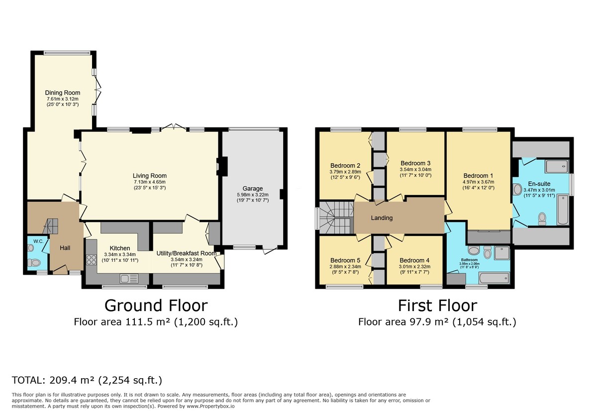 5 bed detached house for sale in Stirling Way, Horsham - Property Floorplan