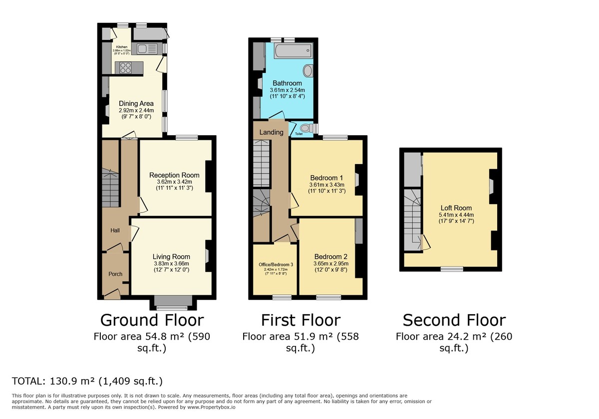 3 bed semi-detached house for sale in Barttelot Road, Horsham - Property Floorplan