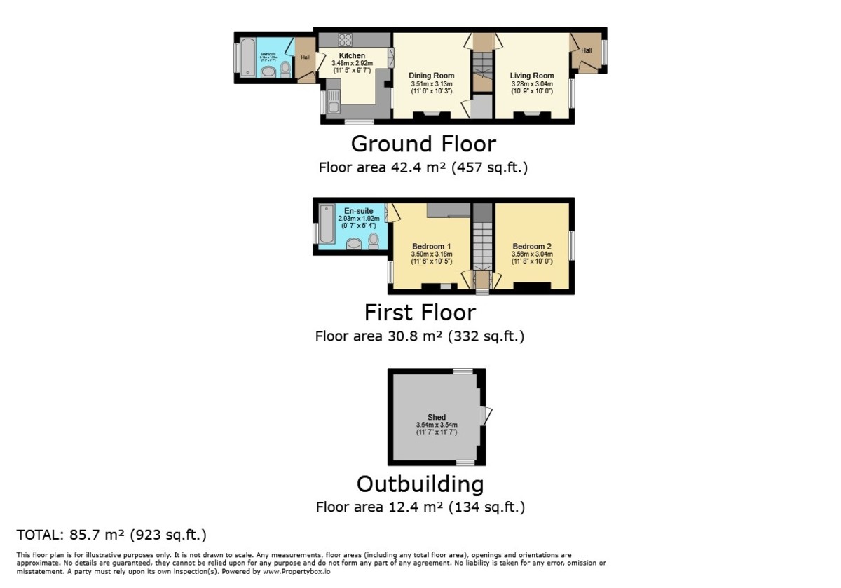 2 bed semi-detached house for sale in Park Terrace West, Horsham - Property Floorplan