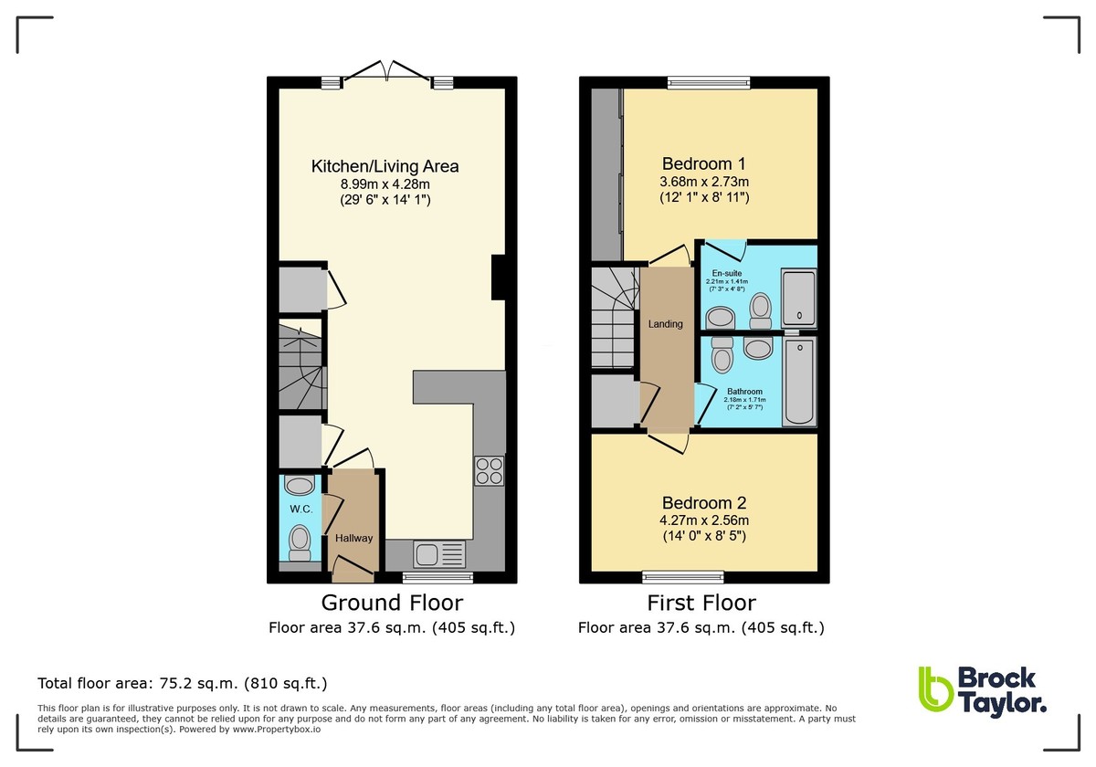 2 bed terraced house for sale in Willow Place, Barns Green - Property floorplan