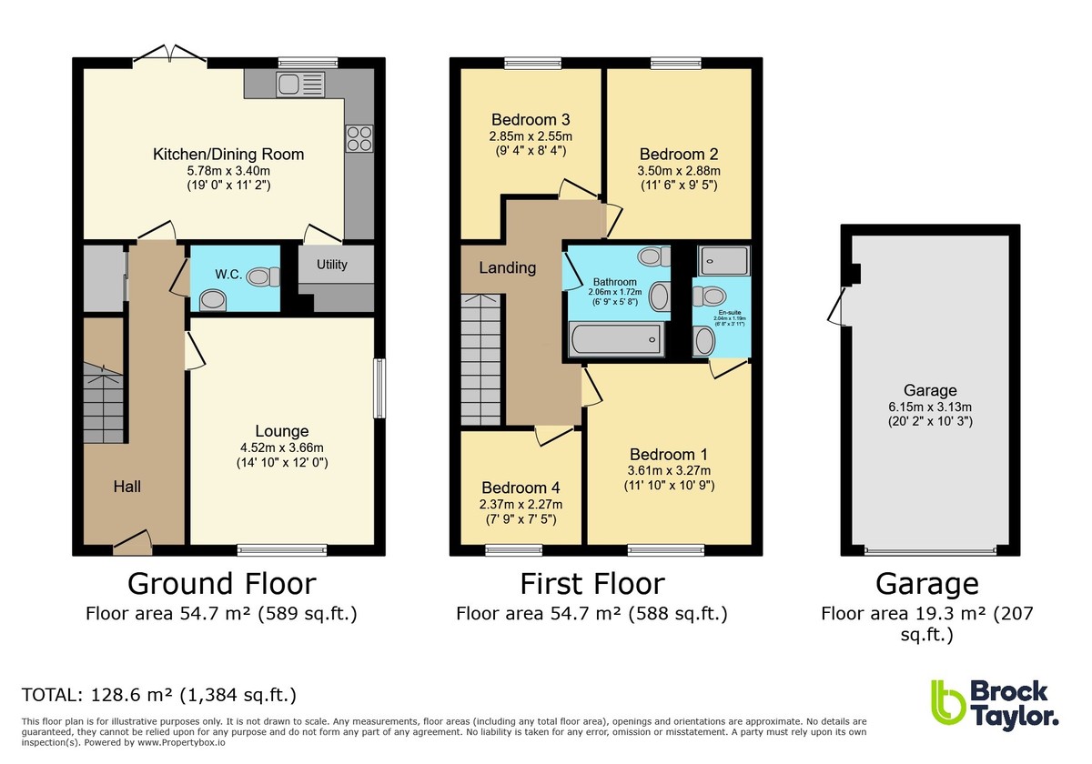 4 bed detached house for sale in Calico Street, Horsham - Property Floorplan