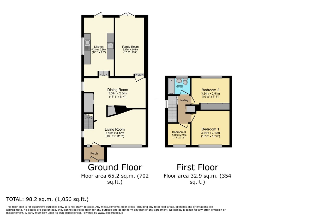 3 bed semi-detached house for sale in Highlands Road, Horsham - Property Floorplan