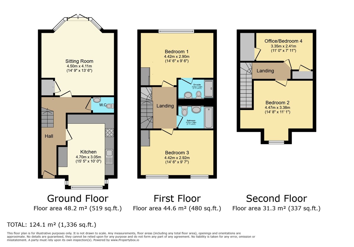 4 bed terraced house for sale in Brick Lane, West Sussex - Property Floorplan