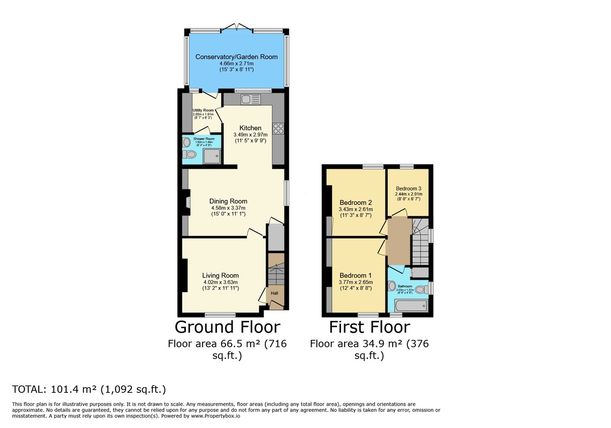 3 bed semi-detached house for sale in Warren Cottages, Handcross - Property Floorplan