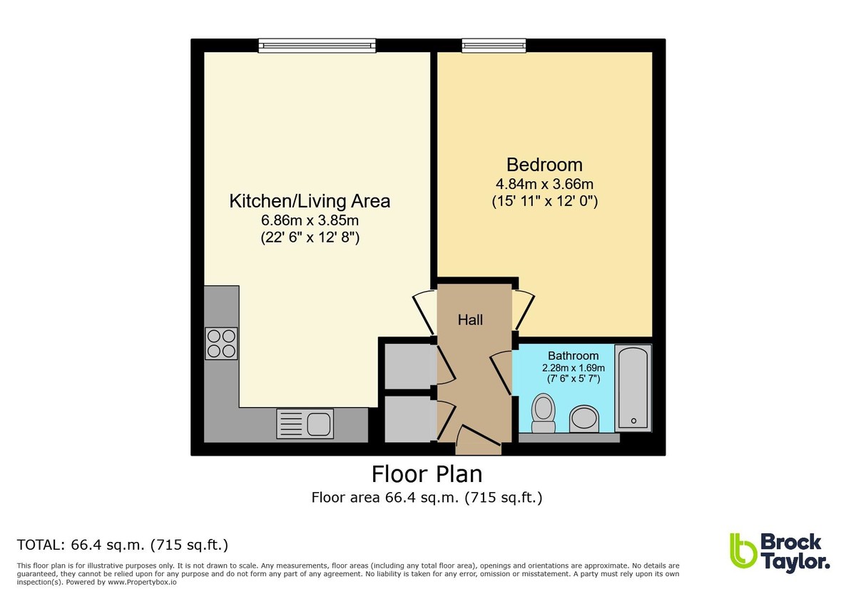 1 bed apartment for sale in Smithsfield House, Southwater - Property Floorplan