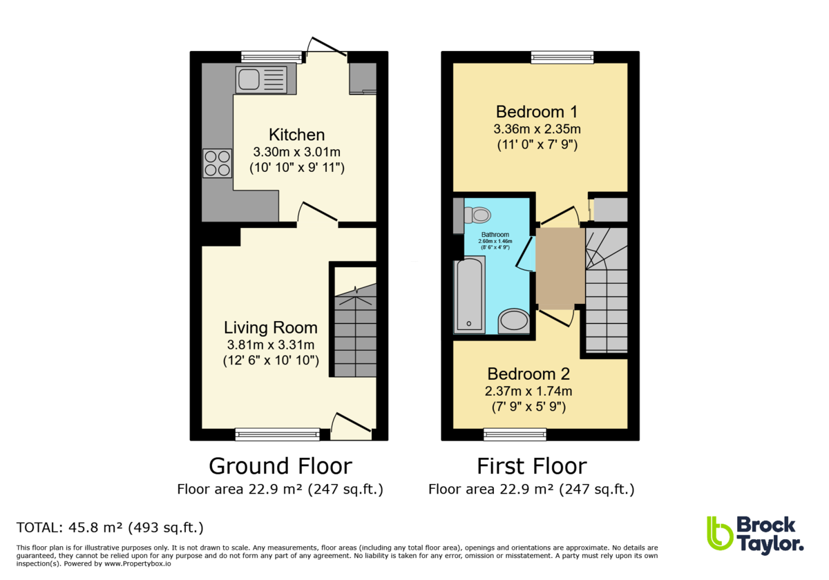 2 bed terraced house for sale in Ryecroft, Haywards Heath - Property Floorplan