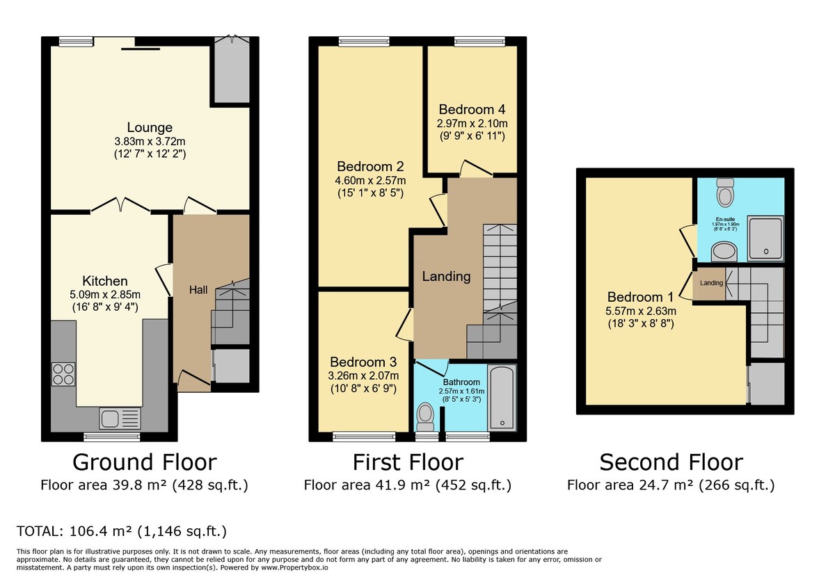 4 bed terraced house for sale in Swallowtail Road, Horsham - Property Floorplan