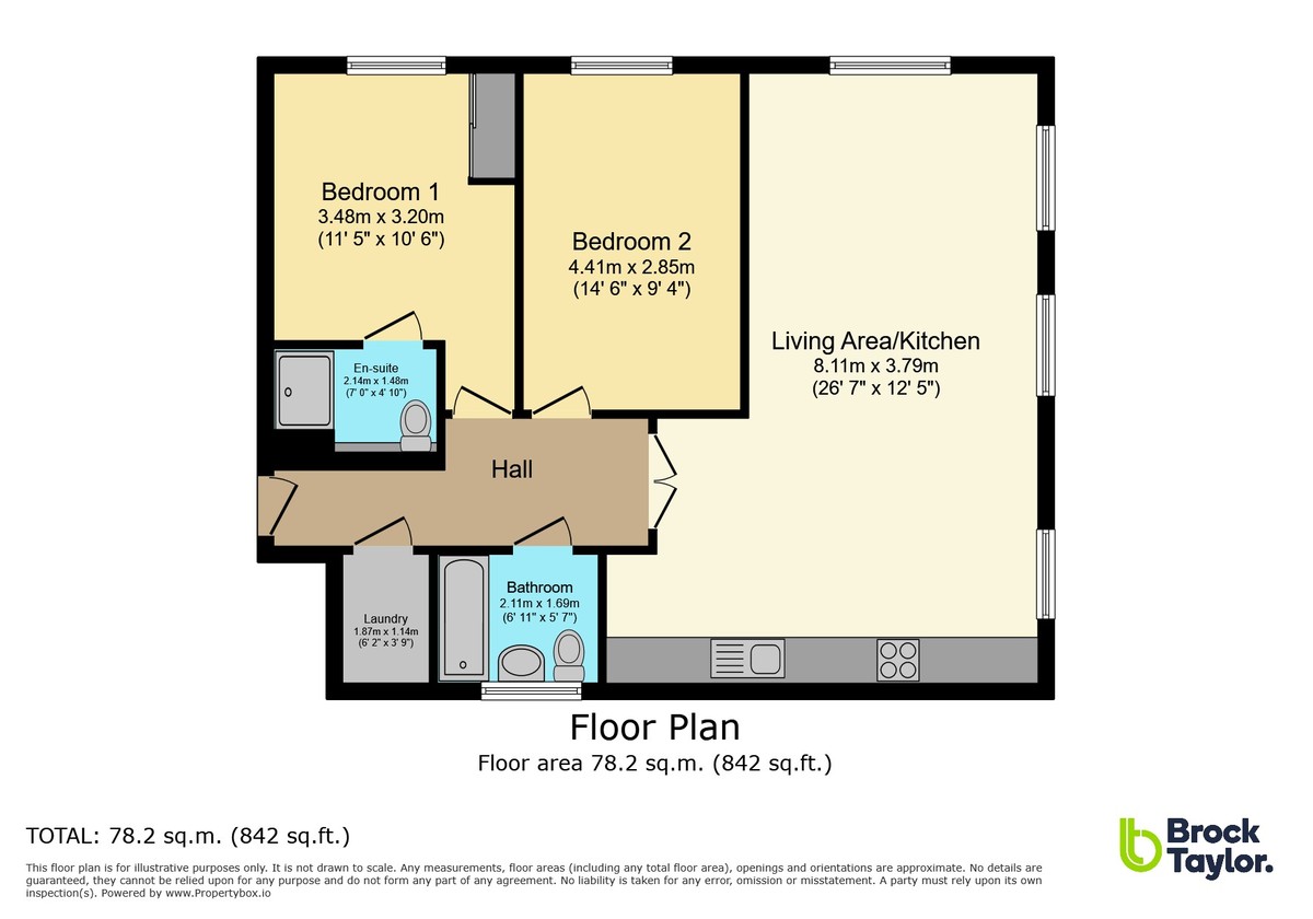 2 bed apartment for sale in Swallow Rise, Haywards Heath - Property Floorplan