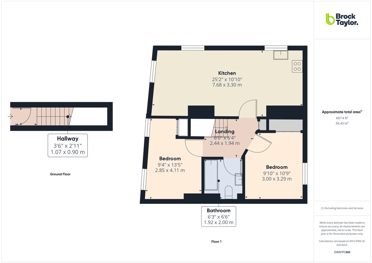 2 bed flat to rent in Queen Street, Horsham - Property Floorplan