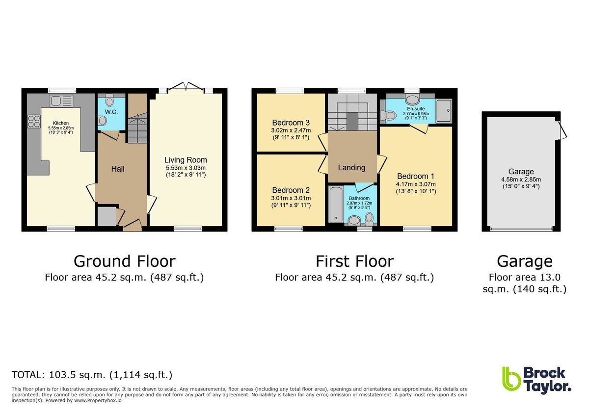 3 bed semi-detached house for sale in Arun Valley Way, Horsham - Property Floorplan