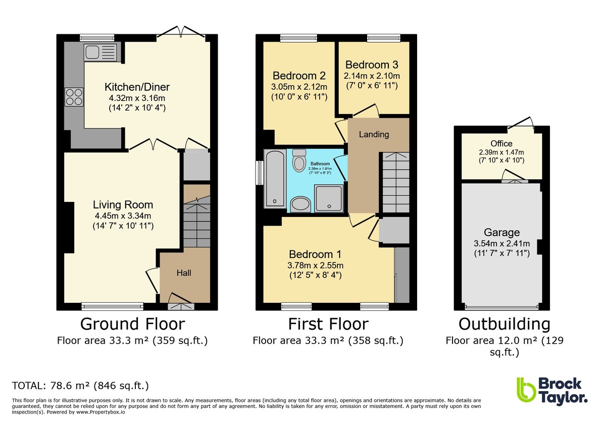 3 bed semi-detached house for sale in Earlswood Close, Horsham - Property Floorplan