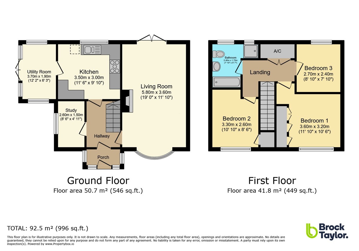 3 bed semi-detached house for sale in Alder Copse, Horsham - Property Floorplan