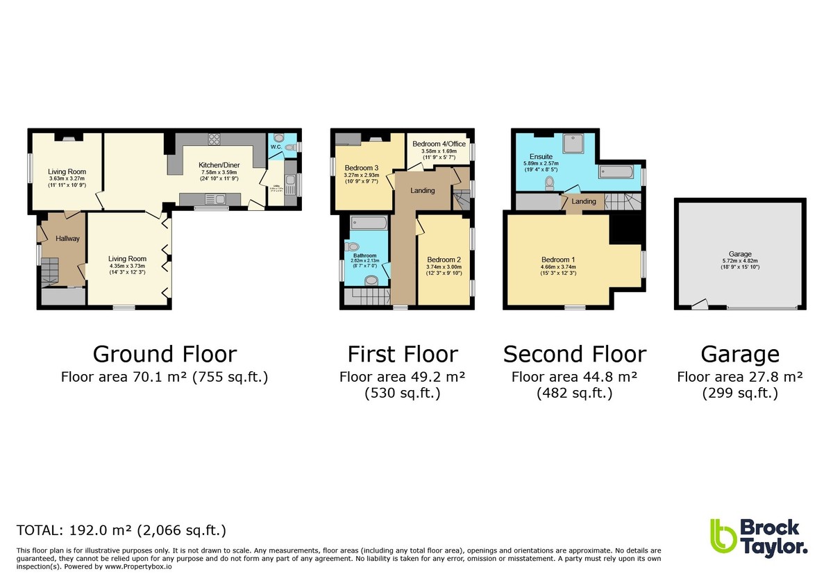 4 bed semi-detached house for sale in Brighton Road, Horsham - Property Floorplan