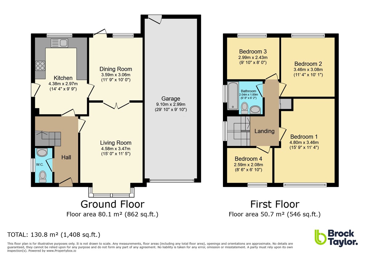 4 bed detached house for sale in Dickins Way, Horsham - Property Floorplan