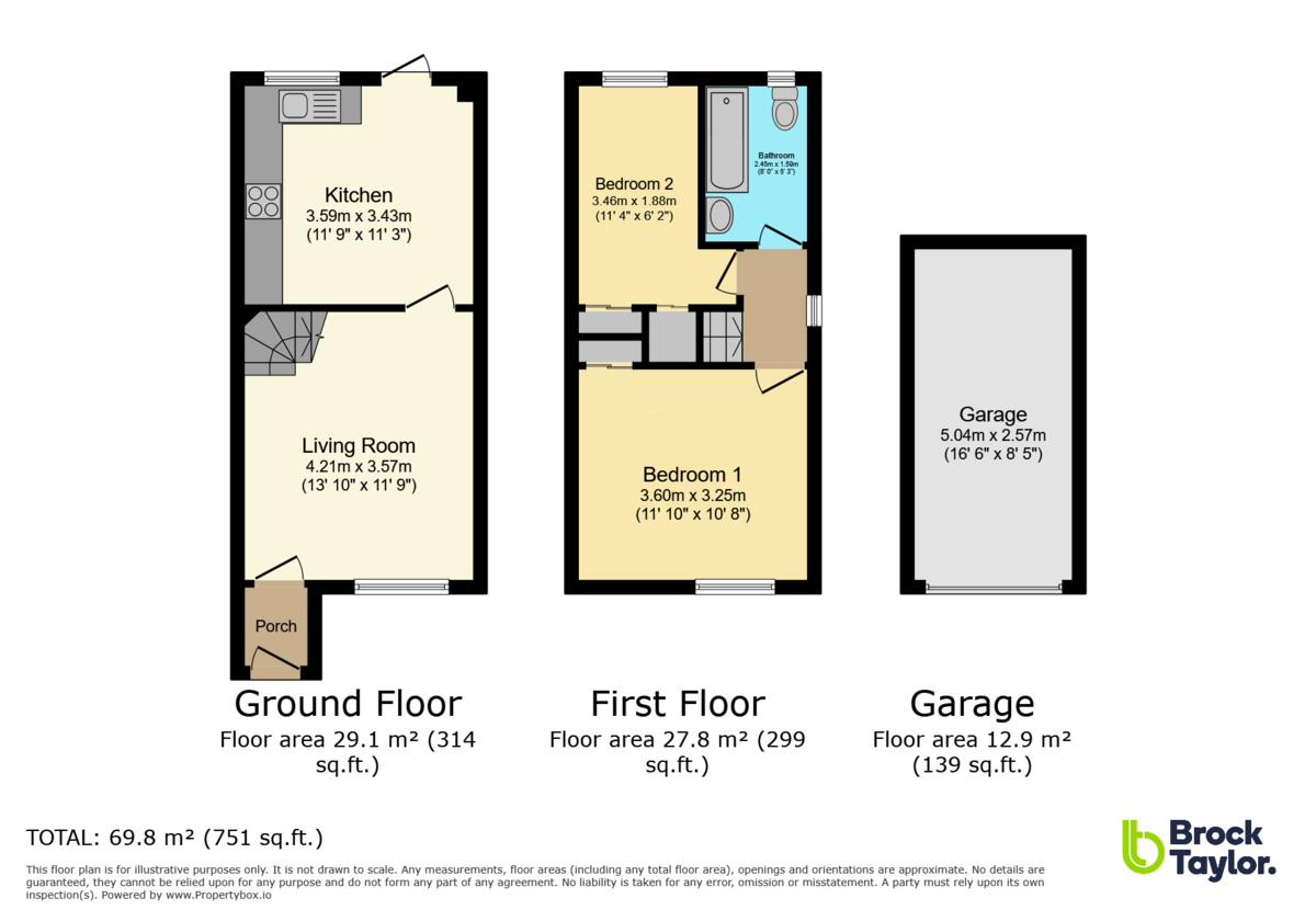 2 bed end of terrace house for sale in Wakehurst Mews, Horsham - Property Floorplan