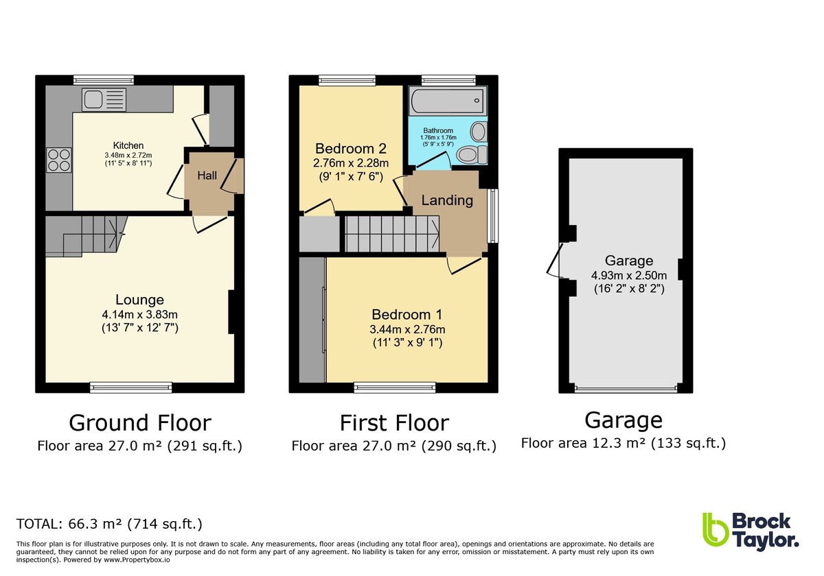 2 bed semi-detached house for sale in Primrose Copse, Horsham - Property Floorplan