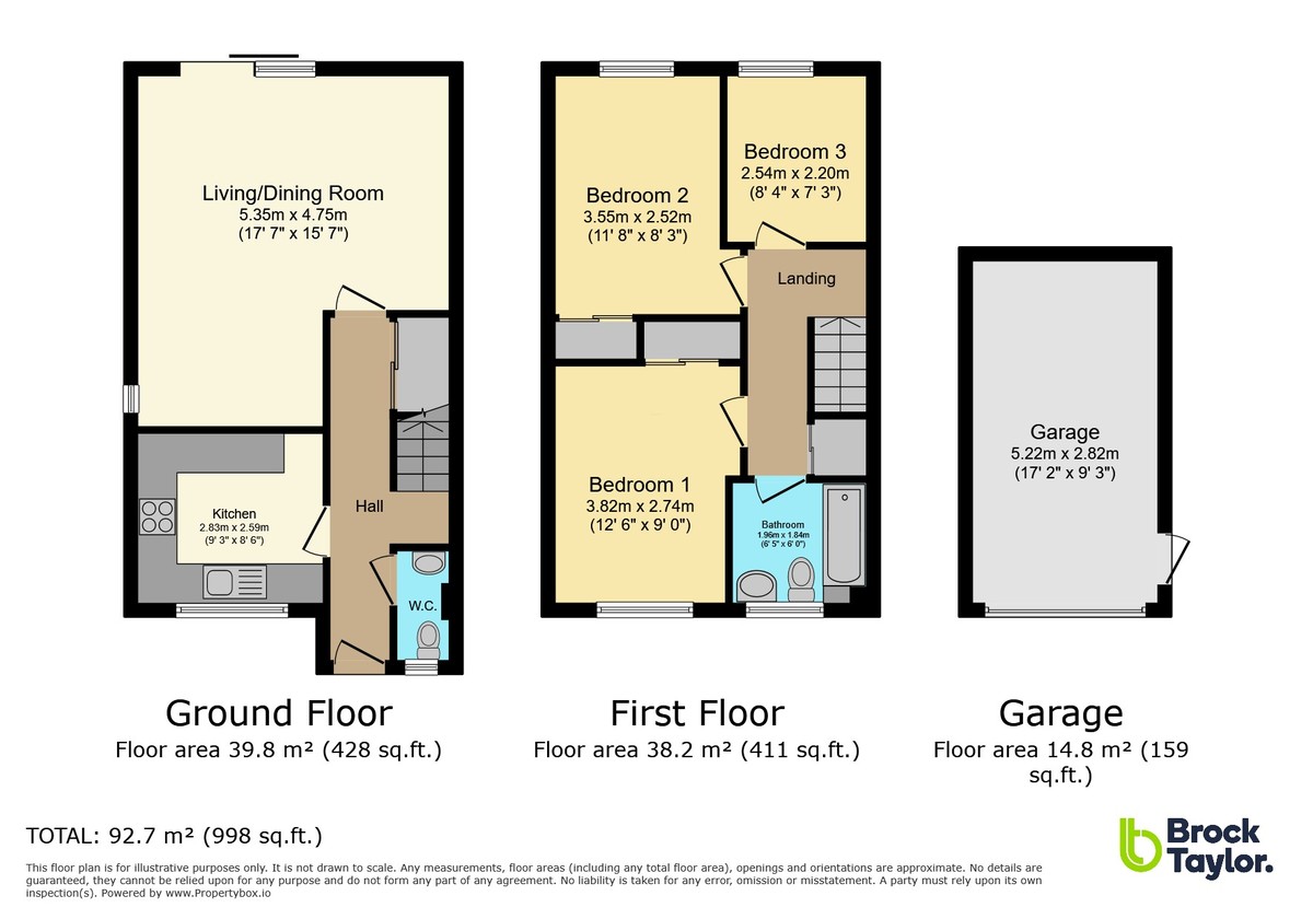 3 bed semi-detached house for sale in Acorn Avenue, Horsham - Property Floorplan