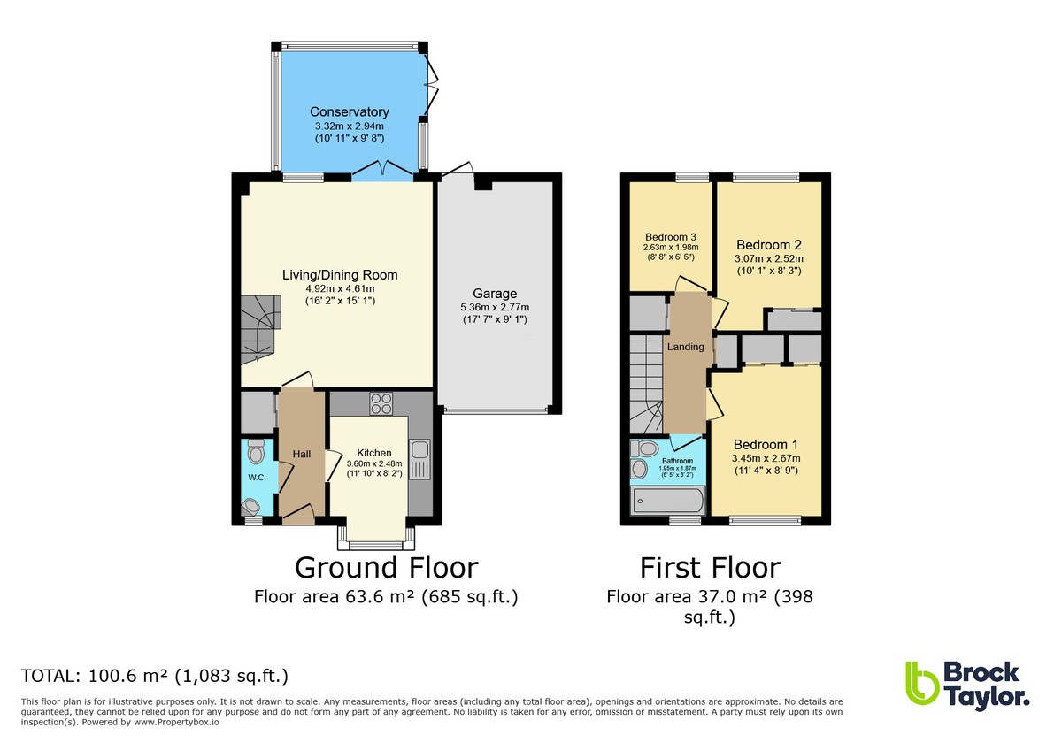 3 bed semi-detached house for sale in Heasewood, Haywards Heath - Property Floorplan