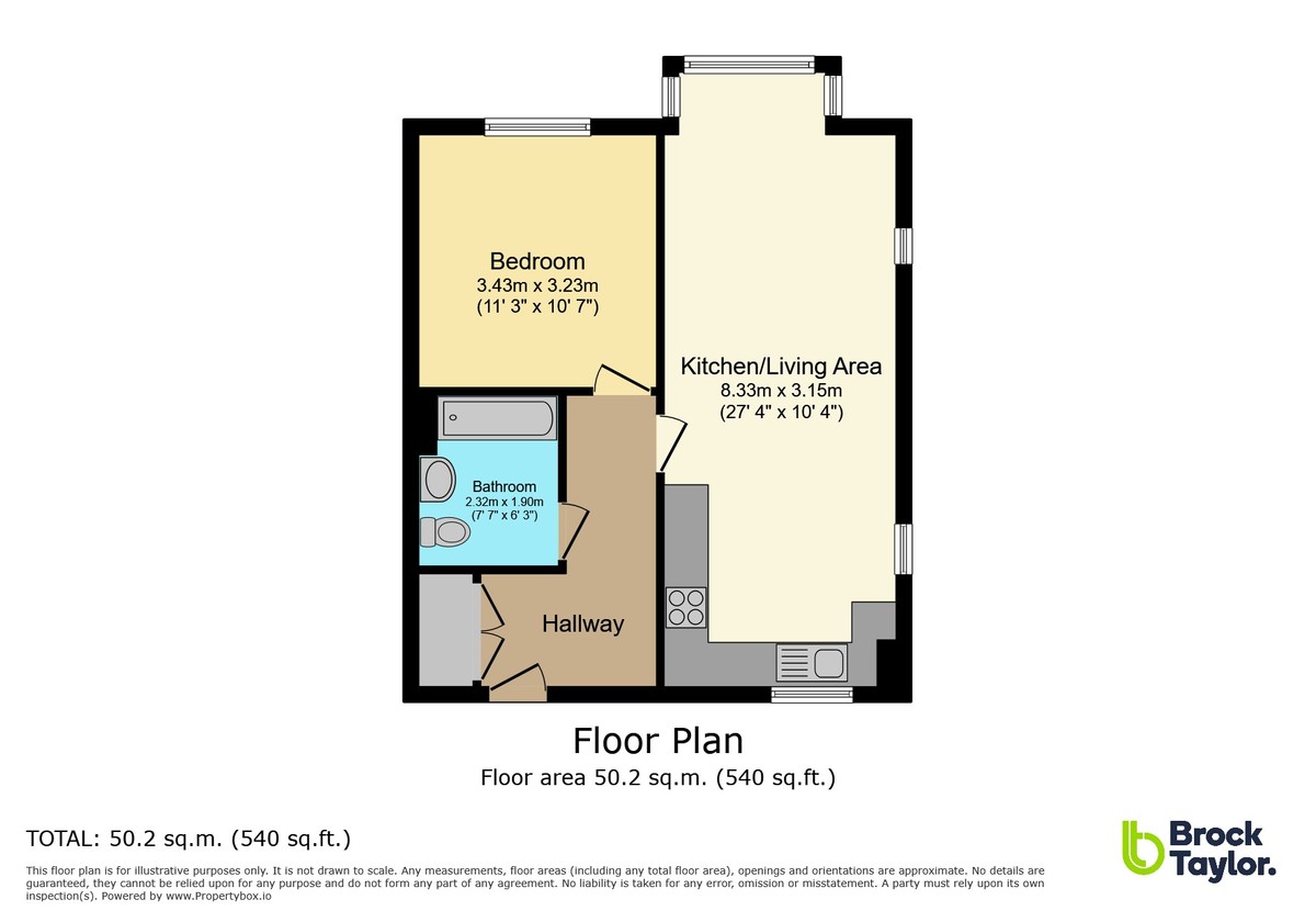 1 bed ground floor flat for sale in Rapley Rise, Horsham - Property Floorplan