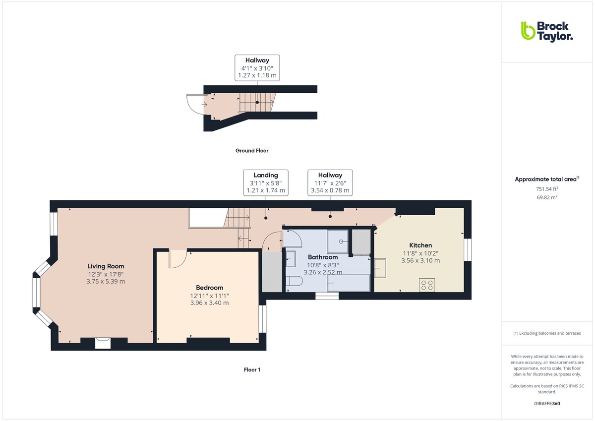 1 bed apartment to rent in Wellington Road, Horsham - Property Floorplan