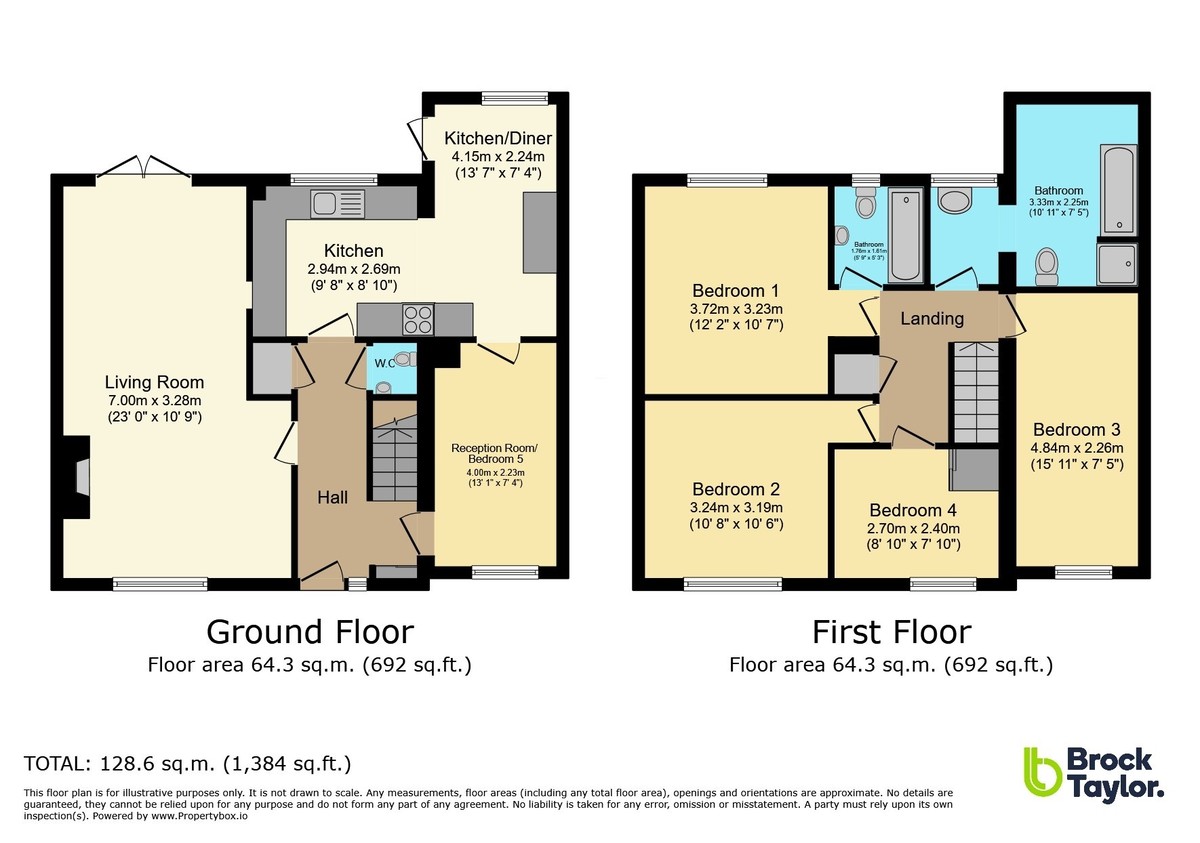 4 bed link detached house for sale in Harvesters, Haywards Heath - Property Floorplan