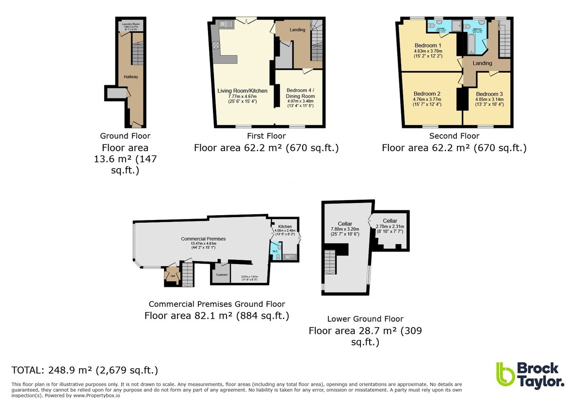 4 bed town house for sale in London Road, Horsham - Property Floorplan