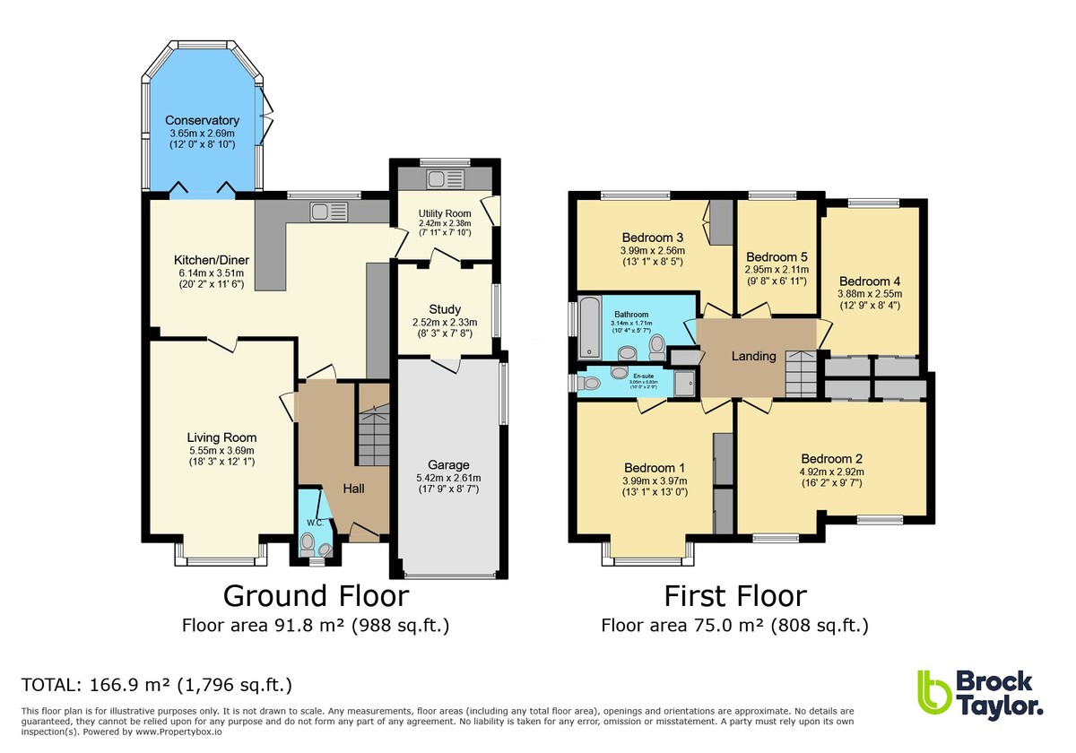 5 bed detached house for sale in Wren Close, Horsham - Property Floorplan