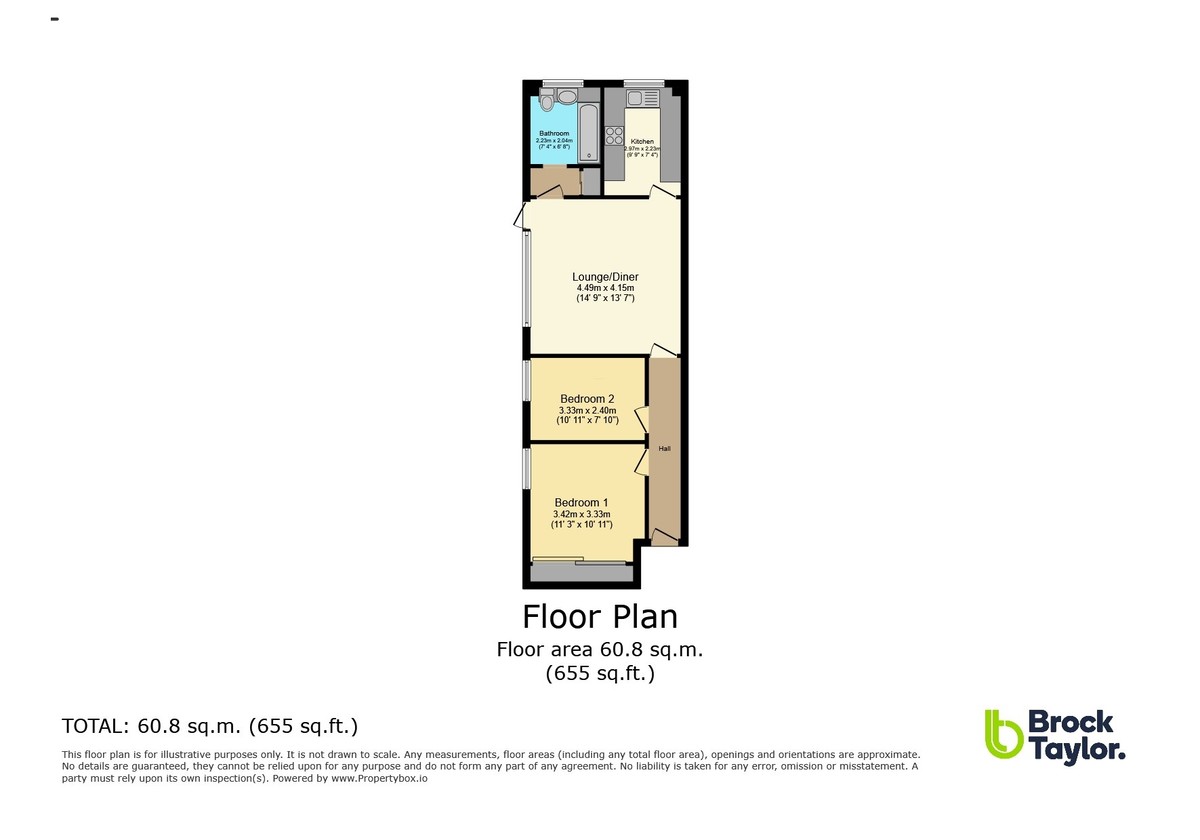 2 bed apartment for sale in North Ash, Horsham - Property Floorplan